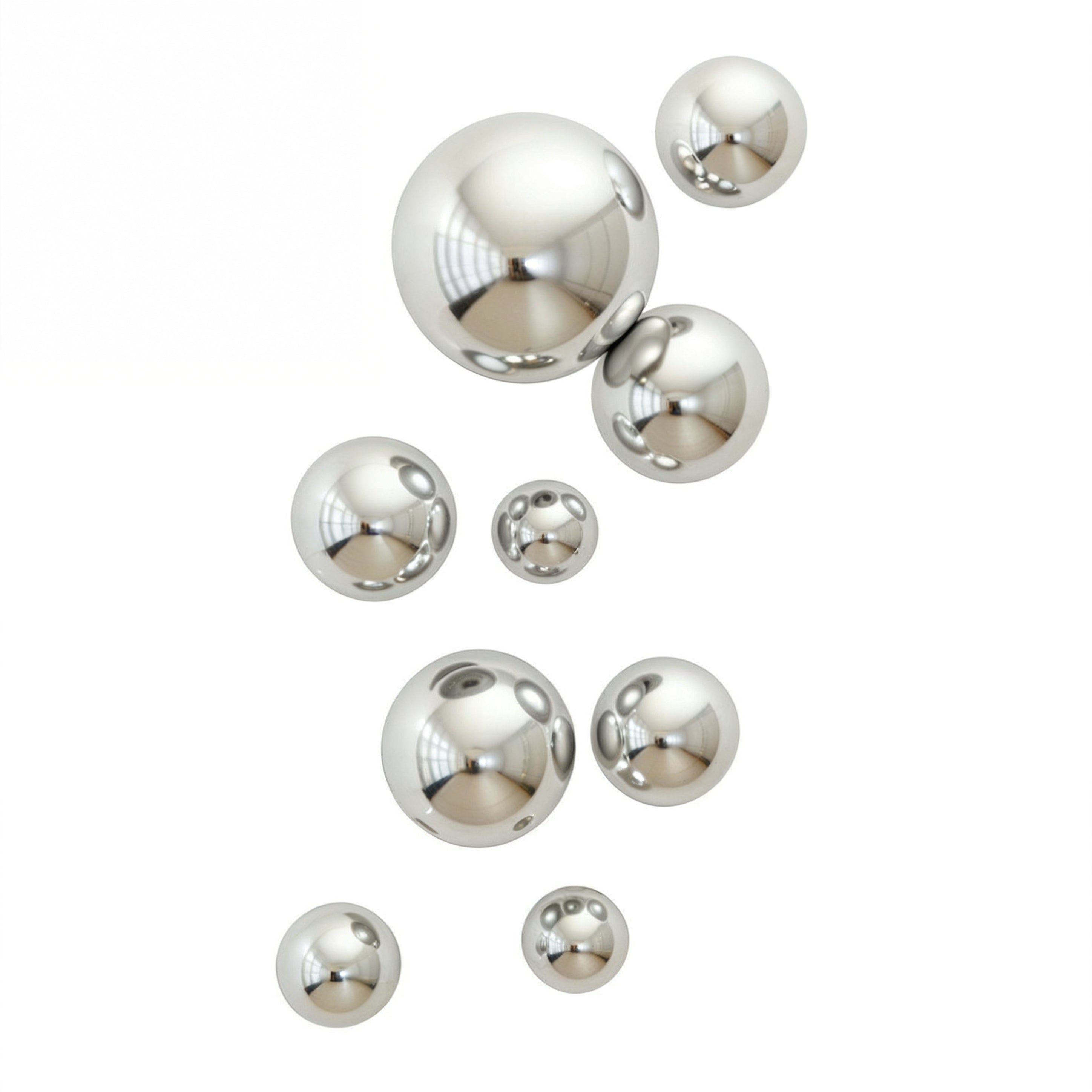 Basic Silver Decorative Glass Balls, Wall Art Decor S/9 Questions & Answers